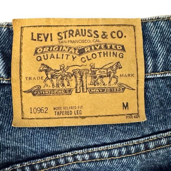 Levi’s 10962 More Relaxed Fit Tapered Leg Jeans Orange Tag Vintage 90s Size 11 - Picture 3 of 6